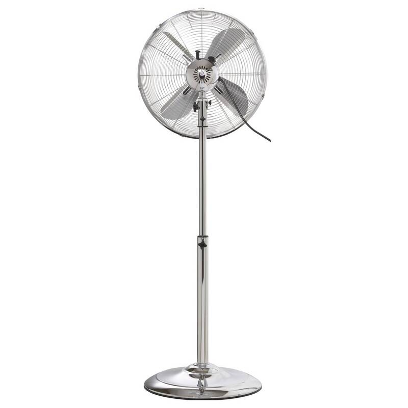 Sygonix Standventilator Ventilator höhenverstellbar schwenkbar 50W 445mm chrom - 4064161489353