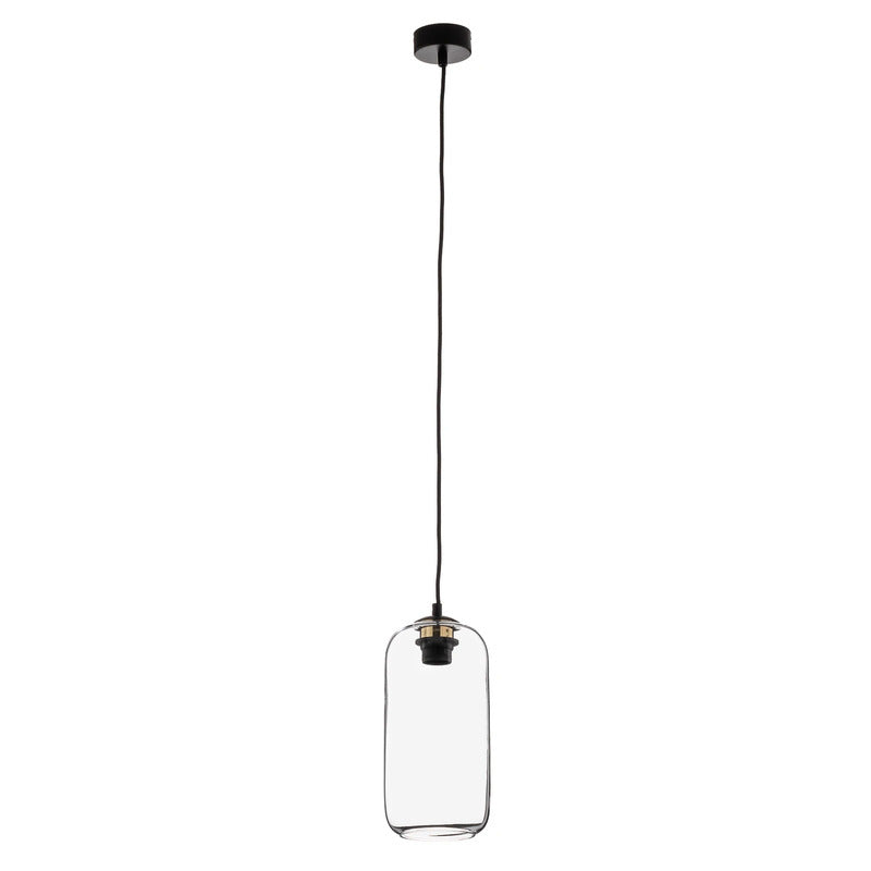 Argon Kaja Pendelleuchte Glas schwarz-transparent 14 cm dimmbar E27 15 W - 1089392