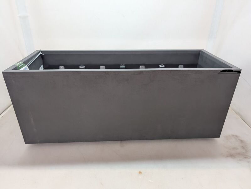 Deroma Pflanzkasten Hochbeet Millennium 39x99,3cm Anthrazit mit 8 Rädern - 0191942097446
