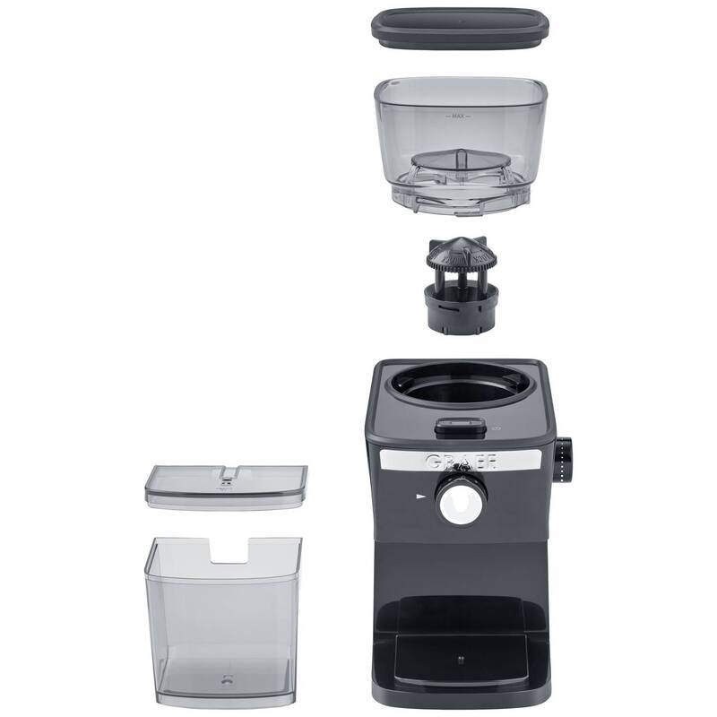 Graef Kaffeemühle CM252 Edelstahl-Scheibenmahlwerk schwarz 130W 17 Mahlgrade - 4001627029678