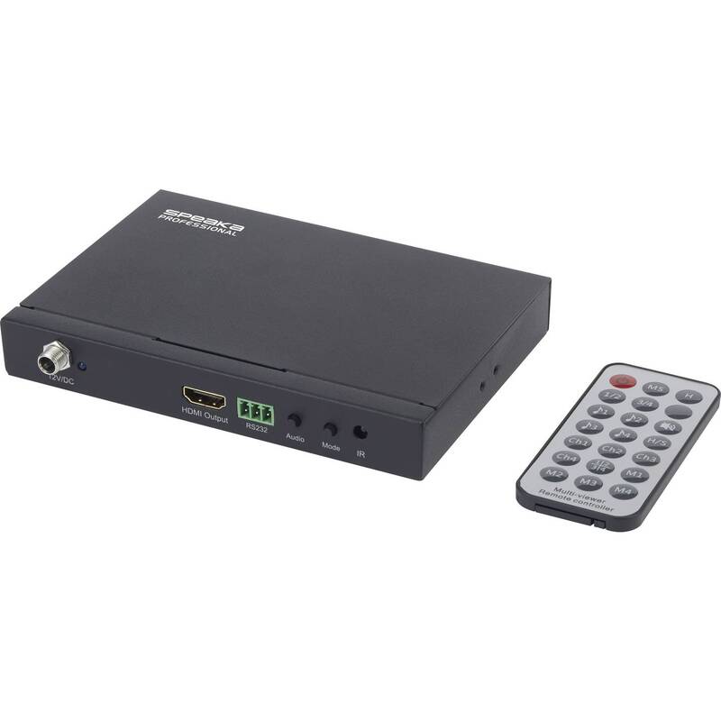 SpeaKa Professional SP-HDS-QMV100 4 Port HDMI Quad Multi-Viewer Full HD - 4053199518852