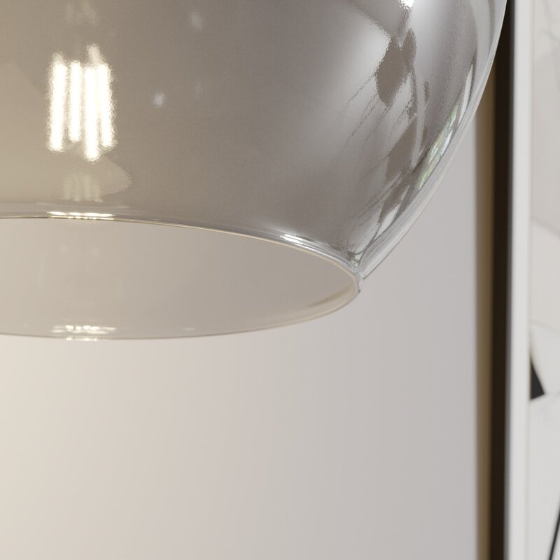 Hängeleuchte Cubus Pendelleuchte Lampe Leuchte LED dimmbar E27 rauchgrau Ø30cm - 5901780542924