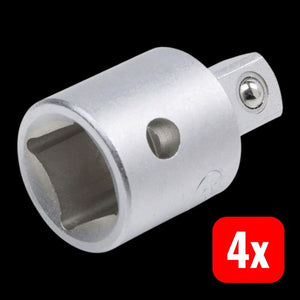 4x B-Ware KS Tools Steckschlüssel-Vergrößerungsstück 1/2" Antrieb 20mm 46mm Chrom-Vanadium