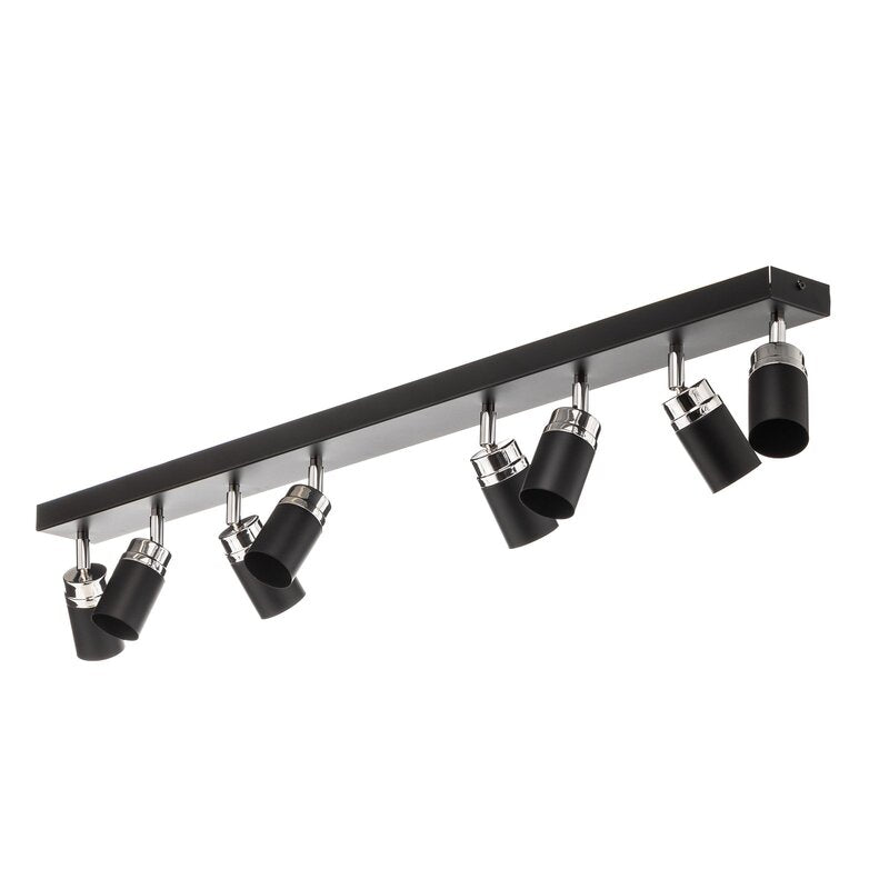 Rondo Deckenstrahler Leuchte schwarz chrom Edelstahl 8-flammig Wohnbeleucht660 - 5907565951509