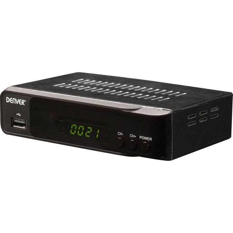 Denver DVBS-206HD HD SAT Receiver Front USB Empfang TV Multimedia Fernbedienung - 5706751051180