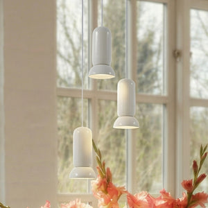B-Ware Lindby Hängeleuchte Kerimi LED Pendelleuchte Lampe dimmbar creme 3-flammig