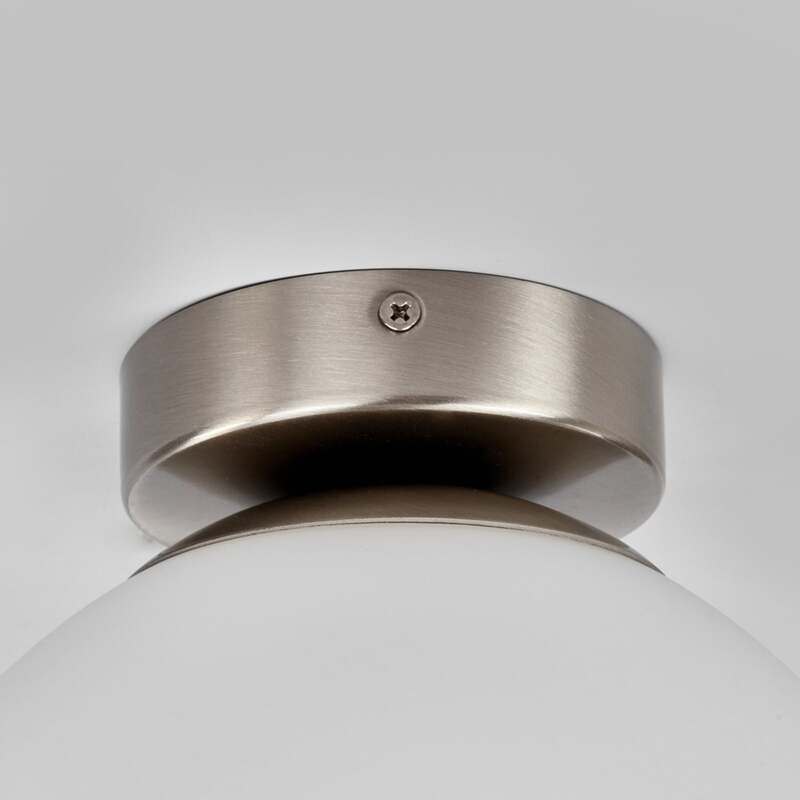 Lindby Deckenleuchte Lennie LED Lampe dimmbar IP44 Ø20cm weiß nickel matt 22,5cm - 4251096523126
