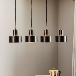 B-Ware Euluna Hängeleuchte Rif 4 Pendelleuchte Deckenlampe Linear 4 Flammig E27 Schwarz