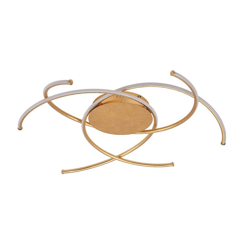 Lindby Deckenleuchte Yareli LED Lampe Leuchte dimmbar gold Ø 70 cm 3000K 2800lm - 4251911711073