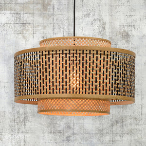 B-Ware Good&Mojo Hängeleuchte Pendelleuchte Bhutan LED Lampe dimmbar creme schwarz