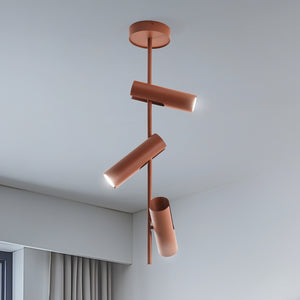 B-Ware Leda Deckenspot Spot Leuchte ziegelrot 3-flammig Stahl Höhe 76 cm364