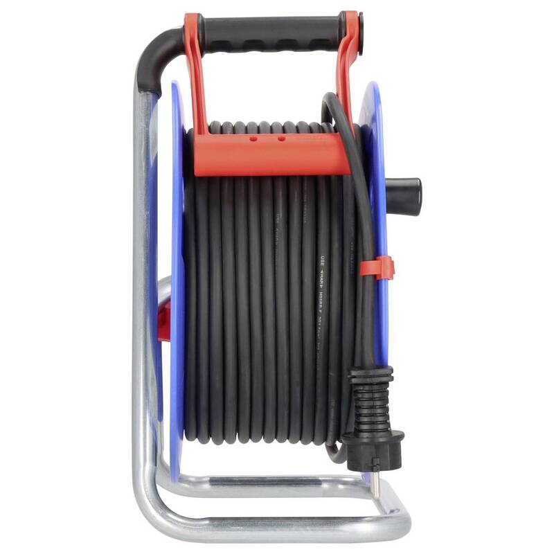 Brennenstuhl Kabeltrommel 50m Schutzkontakt-Stecker 3-fach IP44 Schwarz Rolle - 4007123012022
