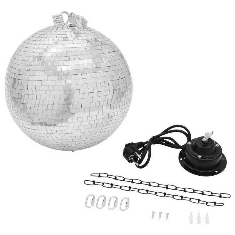 SPIEGELKUGEL 30 CM mit Motor 1.5 U/min für Partys und Veranstaltungen - 4016138037043