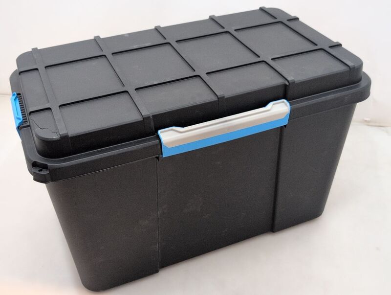 KIS Aufbewahrungsbox SCUBA Box XL 110L stapelbar grau-blau Kunststoff 735x445mm - 8013183032562
