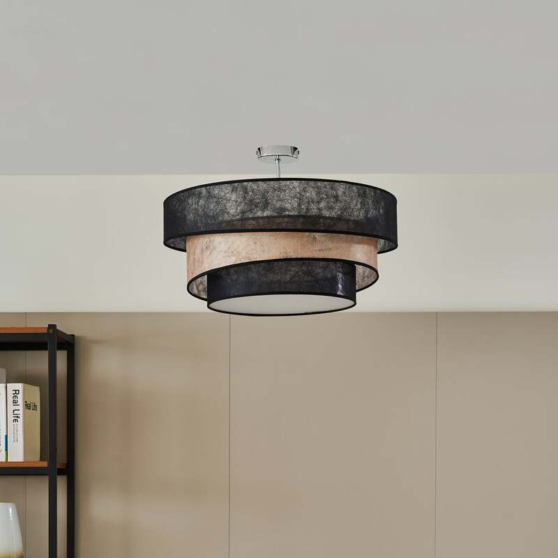Lindby Deckenlampe Ayvira LED Leuchte Lampe schwarz-gold 56cm E27 dimmbar - 4251911751185