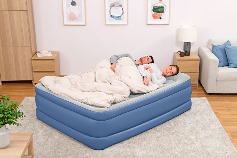 61cm Bestway Air Mattress Queen Inflatable Bed Airbed Blue - 6941607329771