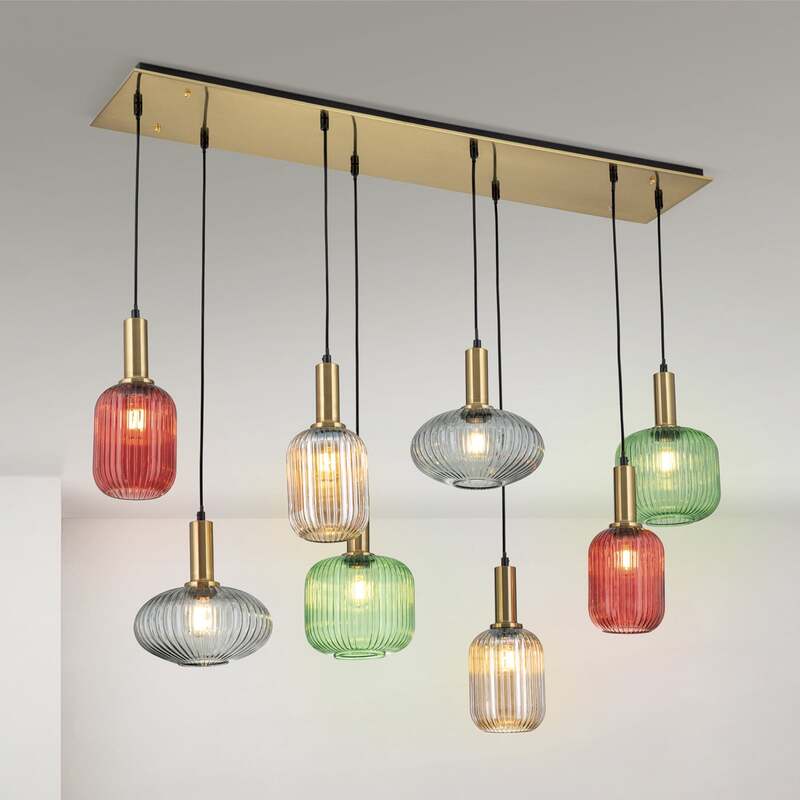 ORION Pendelleuchte Hängelampe Carneval bunt Glas Länge 140 cm SIEHE TEXT/FOTO - 9003090277780