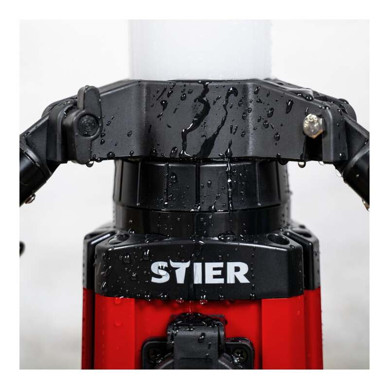 STIER LED-Tower-Baustrahler 360° 8280 Lumen 72W Baustrahler IP54 180cm robust - 4251709619222
