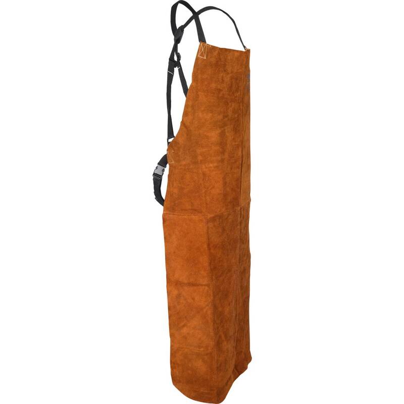 KS Tools Schweißerschürze XL aus Rindsleder verstellbar mit Brusttasche 775g - 4042146544921