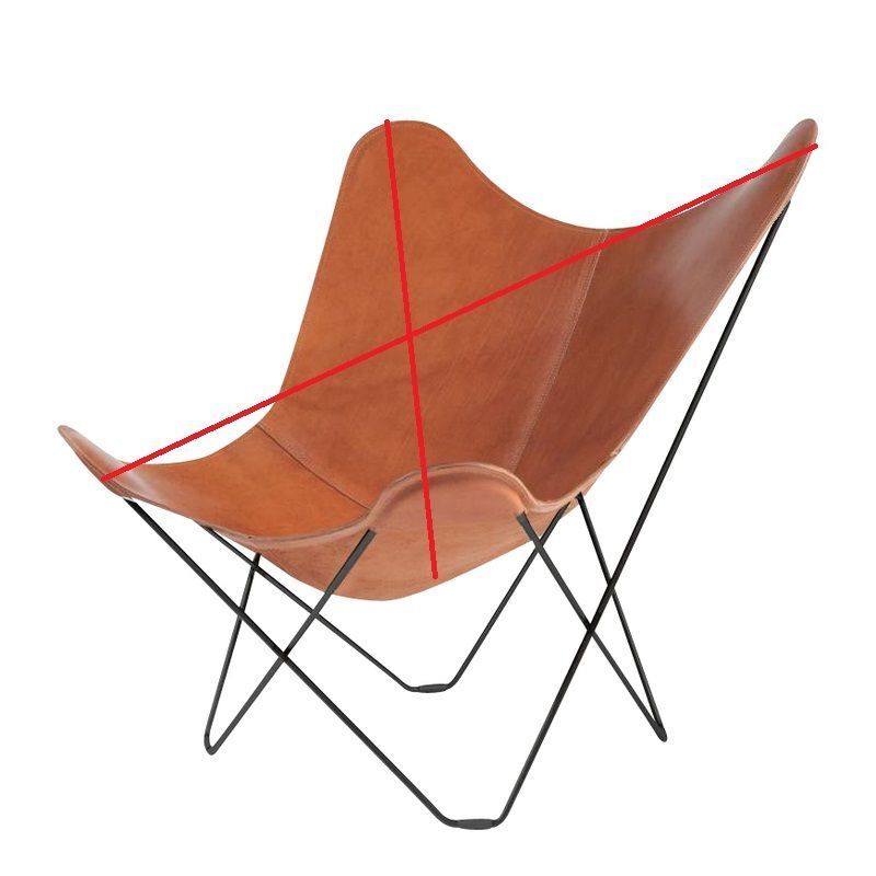 cuero Pampa Mariposa Butterfly Chair Sessel Stuhl Designersessel mittelbraun - 7340172610113