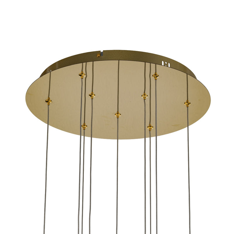 Lucande Hängelampe Hängeleuchte Hayley LED Pendelleuchte Lampe gold Ø40cm - 4251096583427