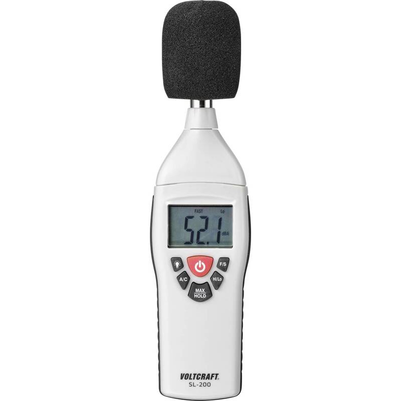 Voltcraft SL-200 Schallpegelmessgerät digital 30-130 dB 31.5-8 kHz Windschutz - 4016138519730