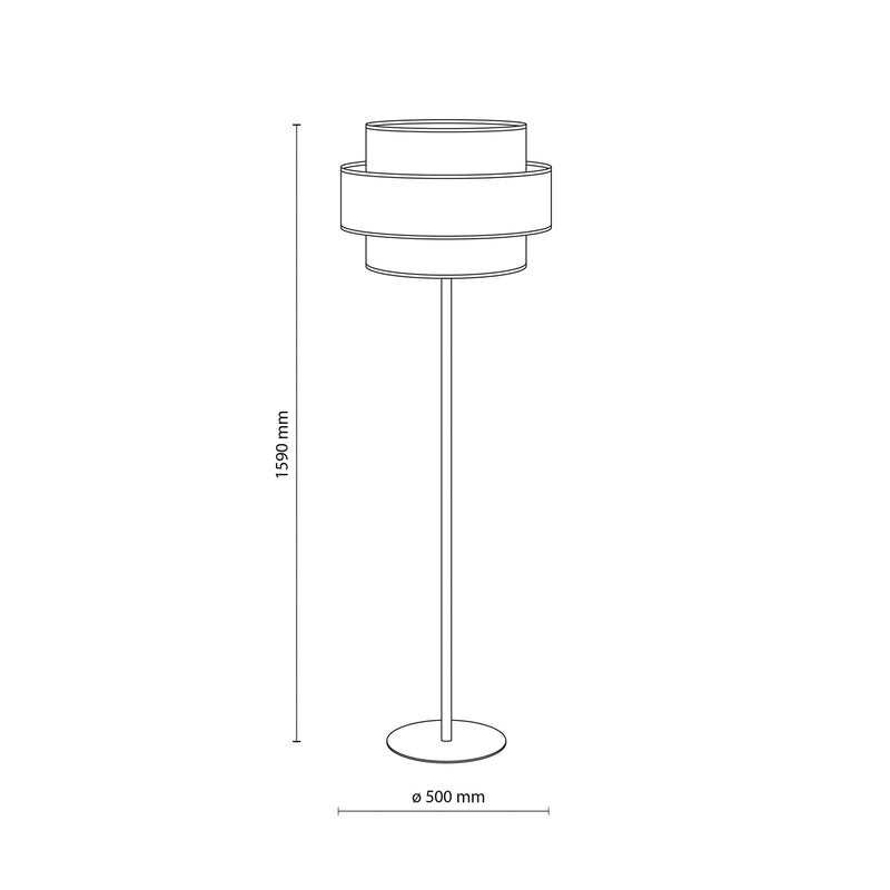 Stehleuchte Trio Juteschirm orange naturbraun petrol Stehlampe Lampe Leuchte266 - 5901780564520