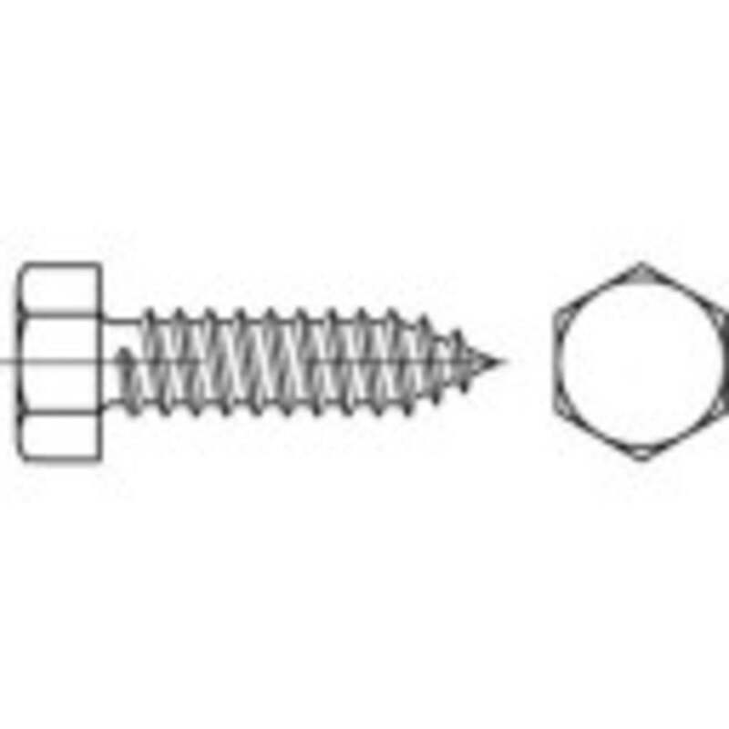 TOOLCRAFT Sechskantblechschrauben Blechschrauben Edelstahl DIN 7976 250 Stück - 4053199449842