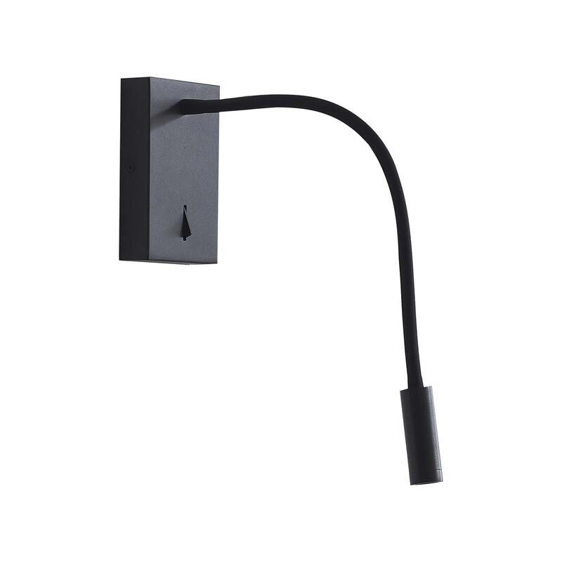 Lucande LED Wandleuchte Hetti schwarz Metall Leselampe Lampe 14cm hoch 240Lumen - 4251911779028