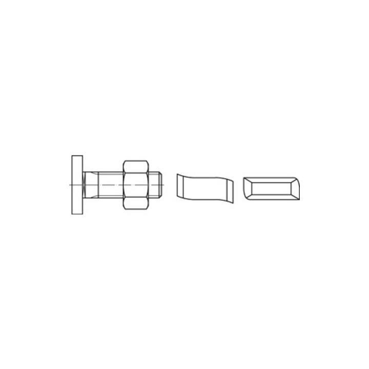 ART 88928 Halfenschrauben Typ 28/15 4.6 M12x30 Hammerkopfschrauben 2 SETS - 4043952689165