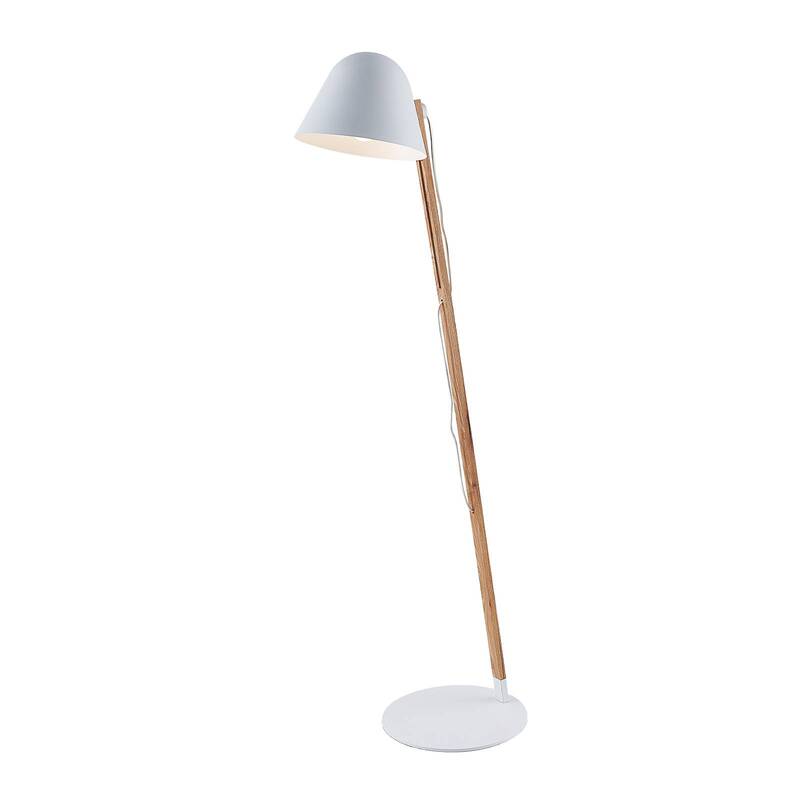 Lindby Tetja Stehlampe Stehleuchte Standlampe Standleuchte Holzstange weiß - 4251096572766