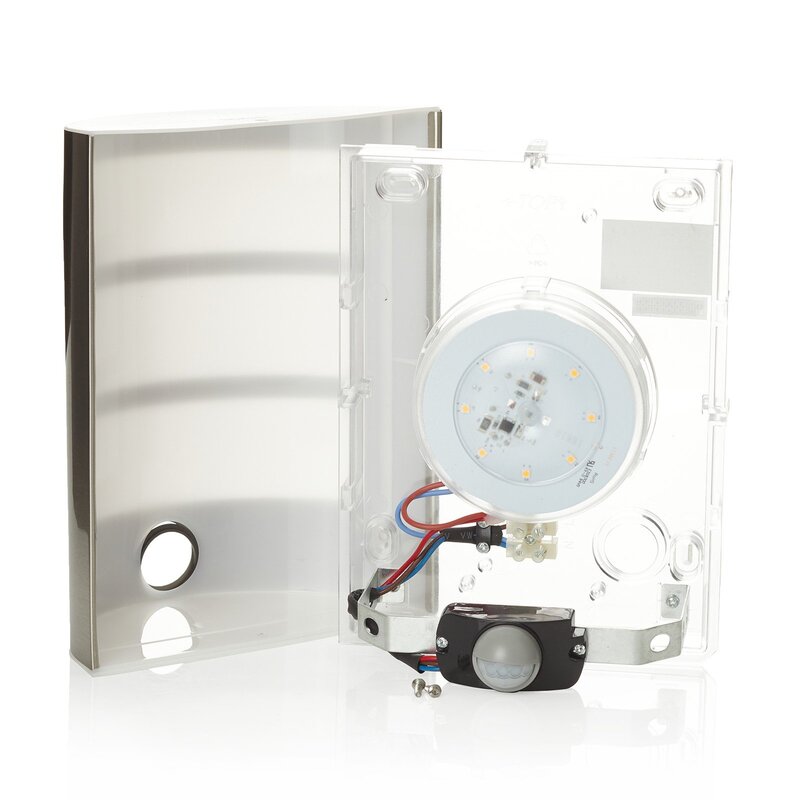 Philips Außenwandleuchte Wandlampe LED Sensorlampe Edelstahl Warm-Weiß Bewegungs - 8718696131657