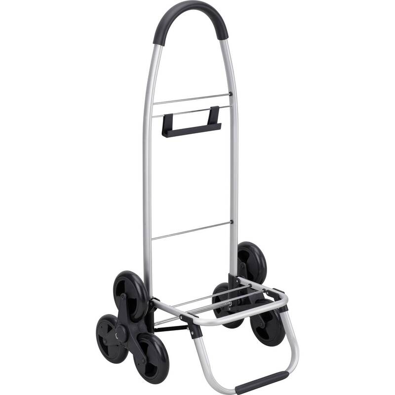 Metafranc Einkaufstrolley Einkaufswagen Aluminium schwarz 59l 20kg 47x46cm 108cm - 4004646203975