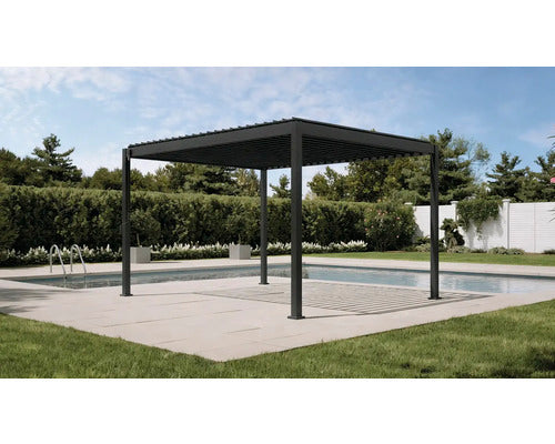 Weide Classic Pergola Aluminium freistehend 3 x 3,6 M Lamellendach anthrazit - 4306516117628