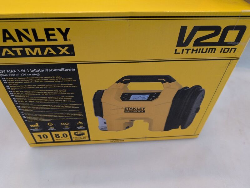 Stanley Akku-Kompressor 10 Bar 12 V Adapter Digitales Display Luftpumpe 2.95kg - 4064161391083