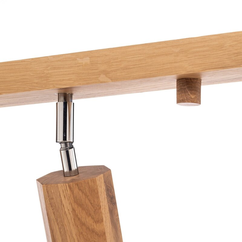 Envostar Peach Puff Deckenspot Holz Oktagon 4-flg. handgefertigt 148cm - 4251911783322