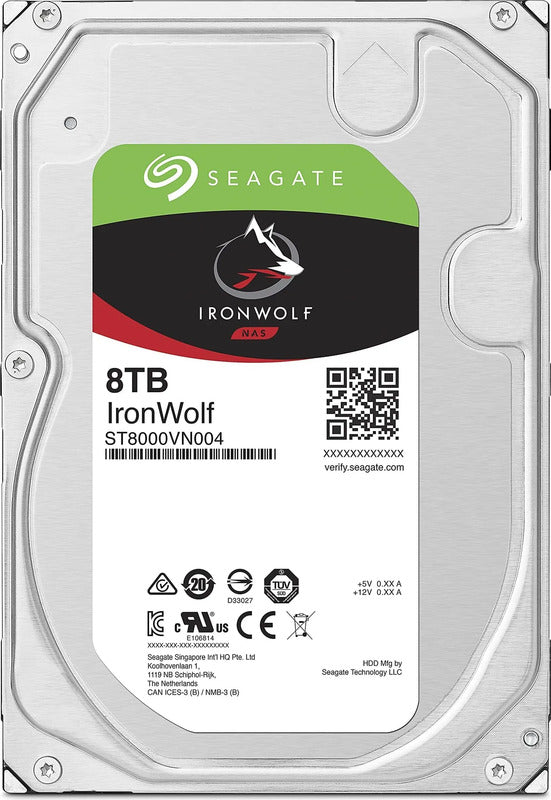 SEAGATE IronWolf HDD 8TB Datenspeicher Festplatte für NAS-Systeme 3,5 Zoll - 8719706009812