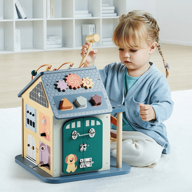 TOPBRIGHT Activity Haus 12-in-1 aus Holz für Kinder ab 18 Monaten - 4260771795031