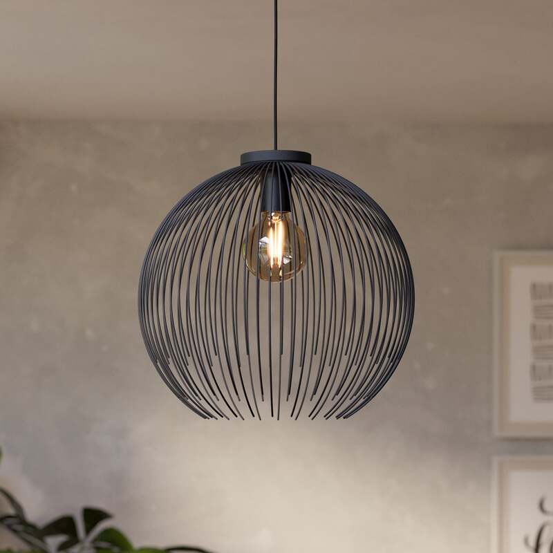 Eglo Hängeleuchte Pendelleuchte VENEZUELA LED dimmbar schwarz Ø40cm Metall E27 - 9008606282258