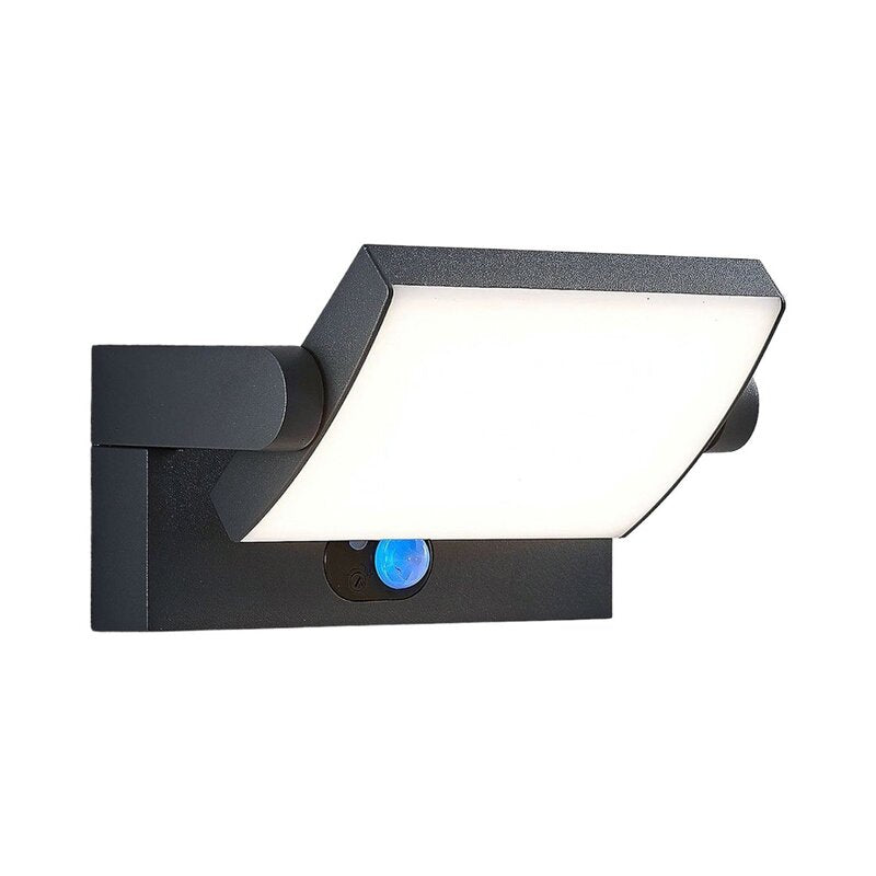 Lindby Außenlampe Außenwandleuchte LED Solarleuchte Sherin Sensor dunkelgrau - 4251096554519