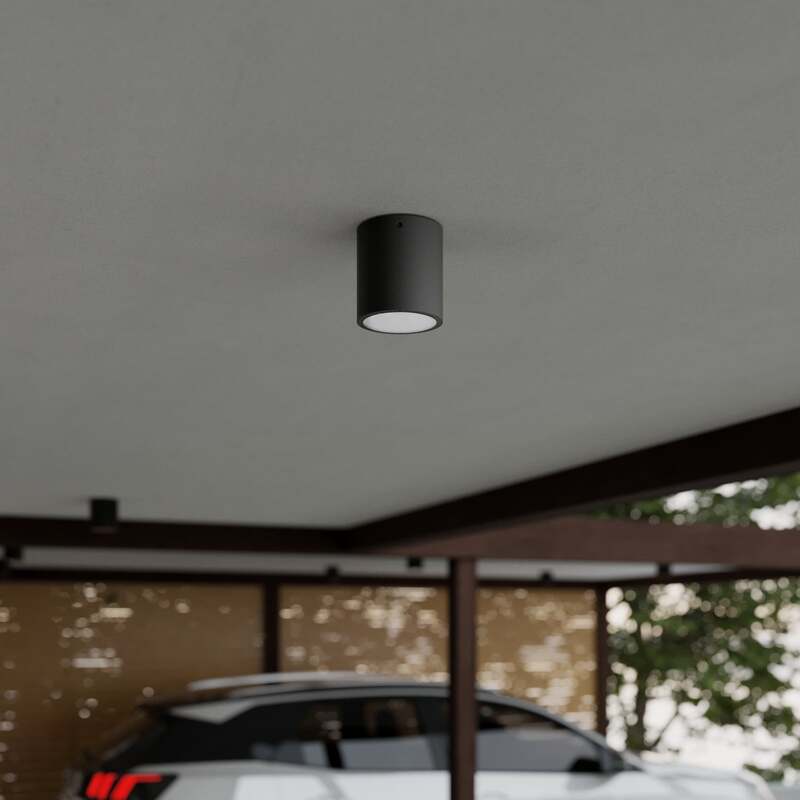 Lucande Deckenleuchte Meret LED Außenleuchte anthrazit IP54 563 Lumen 9cm Ø - 6291105701709