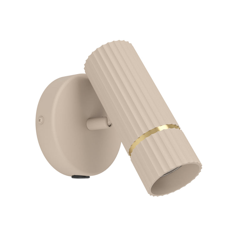 Eglo Wandstrahler Caminia LED Wandleuchte Strahler Lampe beige messing 16cm - 9008606312504