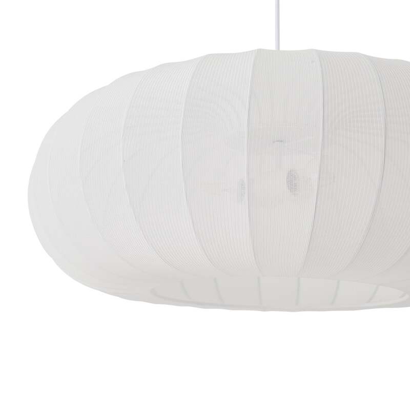 Lindby Hängeleuchte Pendelampe Helin weiß Textil Ø 70 cm 3 x E27 LED Leuchte - 4255830905124