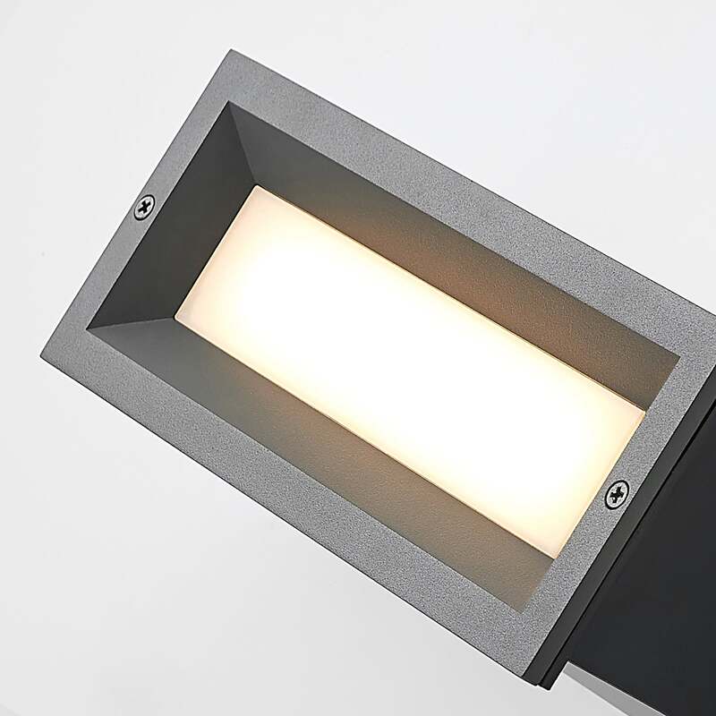 Lucande LED Wandeinbauleuchte Lachlain anthrazit Gartenlampe 11W IP65 25cm - 4251096583311