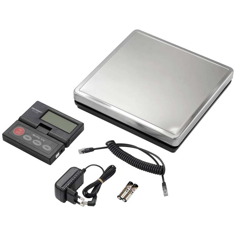 VOLTCRAFT PLS-205S Plattformwaage 50 kg Edelstahl 250x250 mm LCD Display - 4064161317960