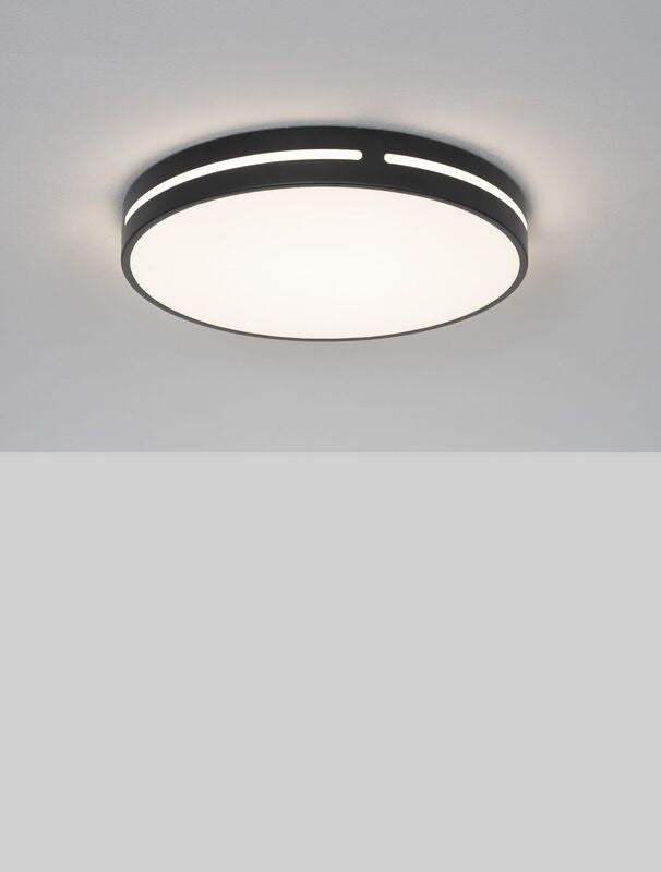 Nova Luce Deckenleuchte Deckenlampe WHEEL LED Schwarz Warmweiß 45 cm 30 W Lampe - 5212017431592