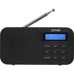 B-Ware Denver Kofferradio DAB+ UKW Weckfunktion tragbar schwarz 178x100x70mm 10 Sender