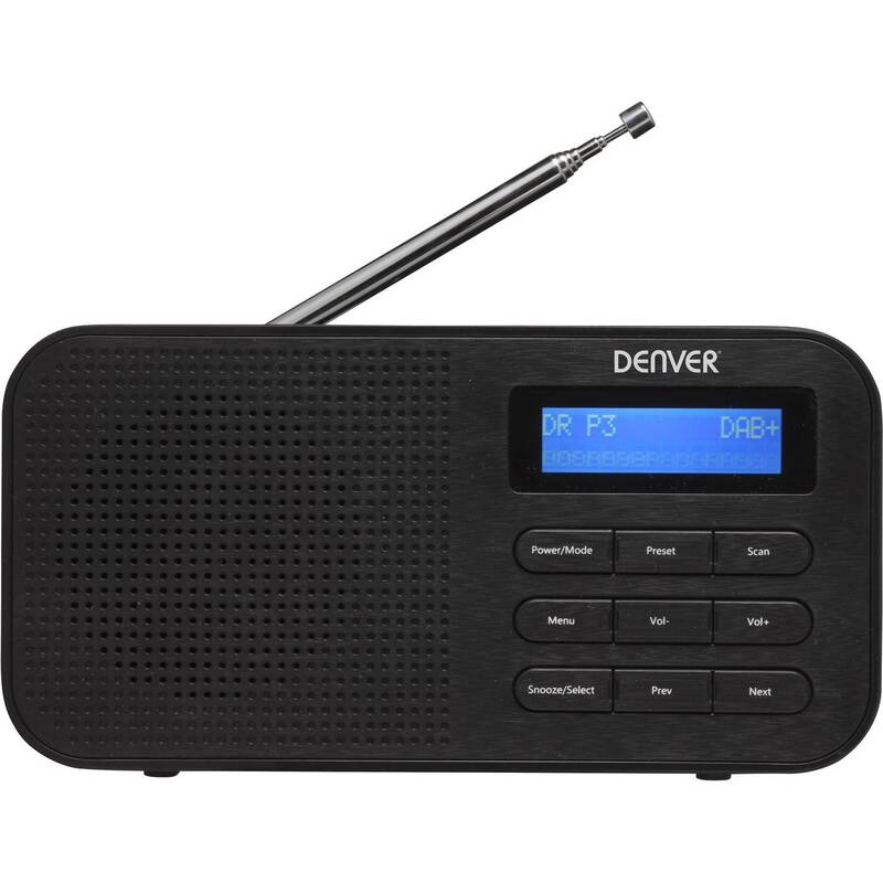 Denver Kofferradio DAB+ UKW Weckfunktion tragbar schwarz 178x100x70mm 10 Sender - 5706751038792
