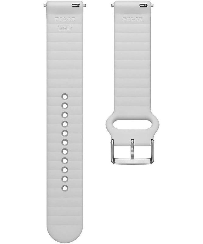 Polar Armband Ersatzband Uhrband Silikon Weiß 20 mm Sport Glatt Herren Größe M L - 0725882063638