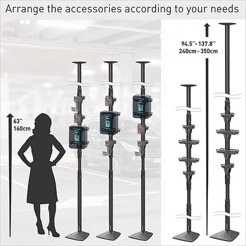 Barkan EV-Ladeständer Außen-Universal 350cm EV-Ladestation schwarz 150kg - 7290019569701